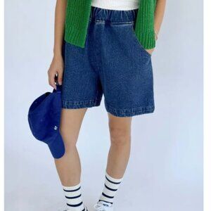 Le Bon Shoppe City shorts in blue denim - L